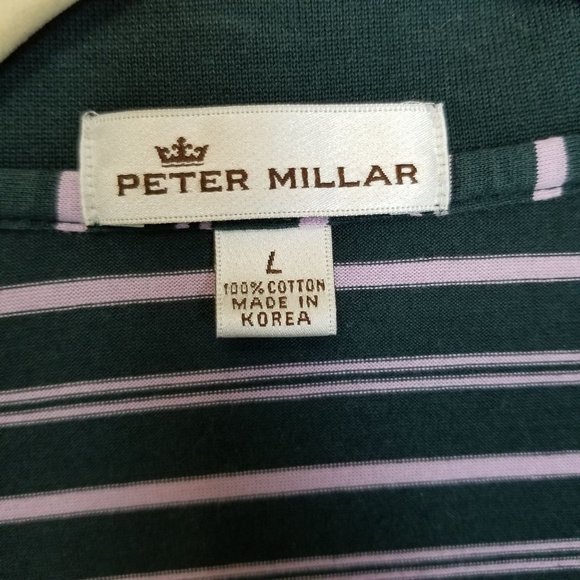Peter Millar Crown Mens L Purple Striped The Count - Picture 5 of 6